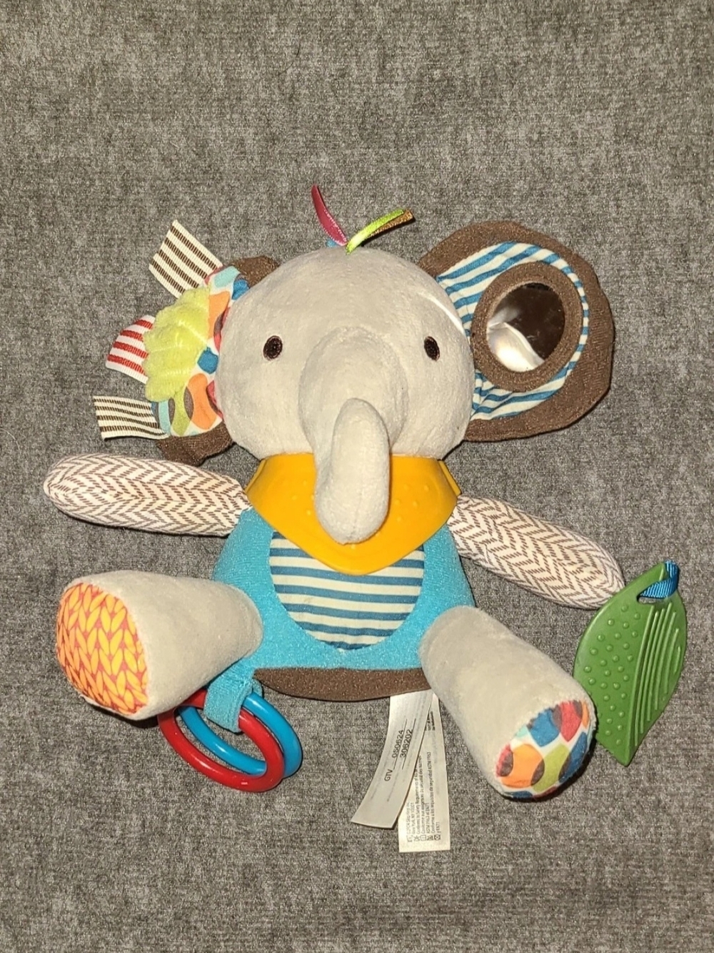 Skip Hop Baby Toy Bandana Buddies Activity Elephant Rattle Teether Crunch